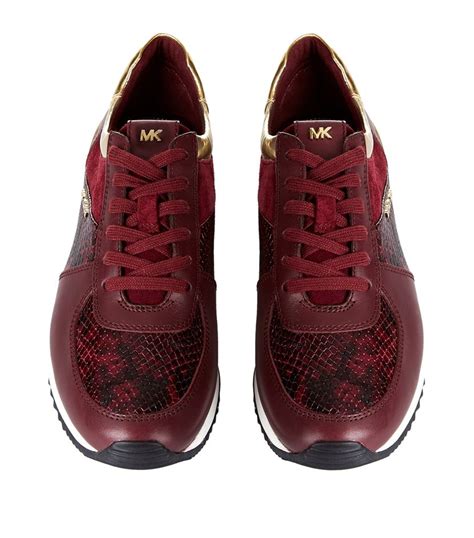 michael kors red leather sneakers|michael kors red shoes women.